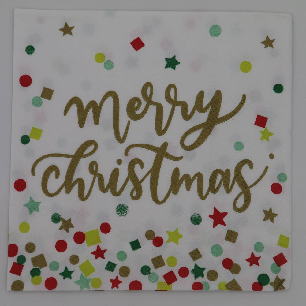 Christmas Cocktail Napkins | Merry Christmas - 20ct: Default Title