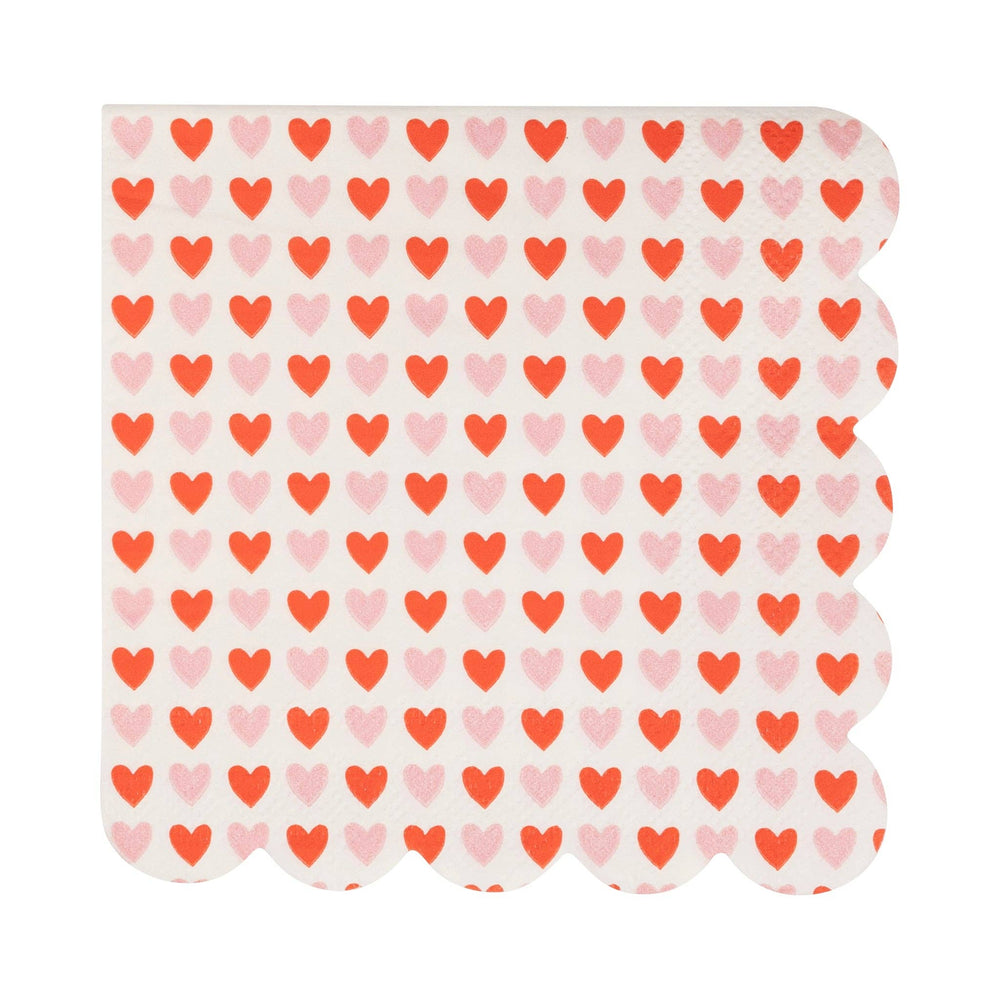 VAL1139 - Hearts Scalloped Cocktail Napkin