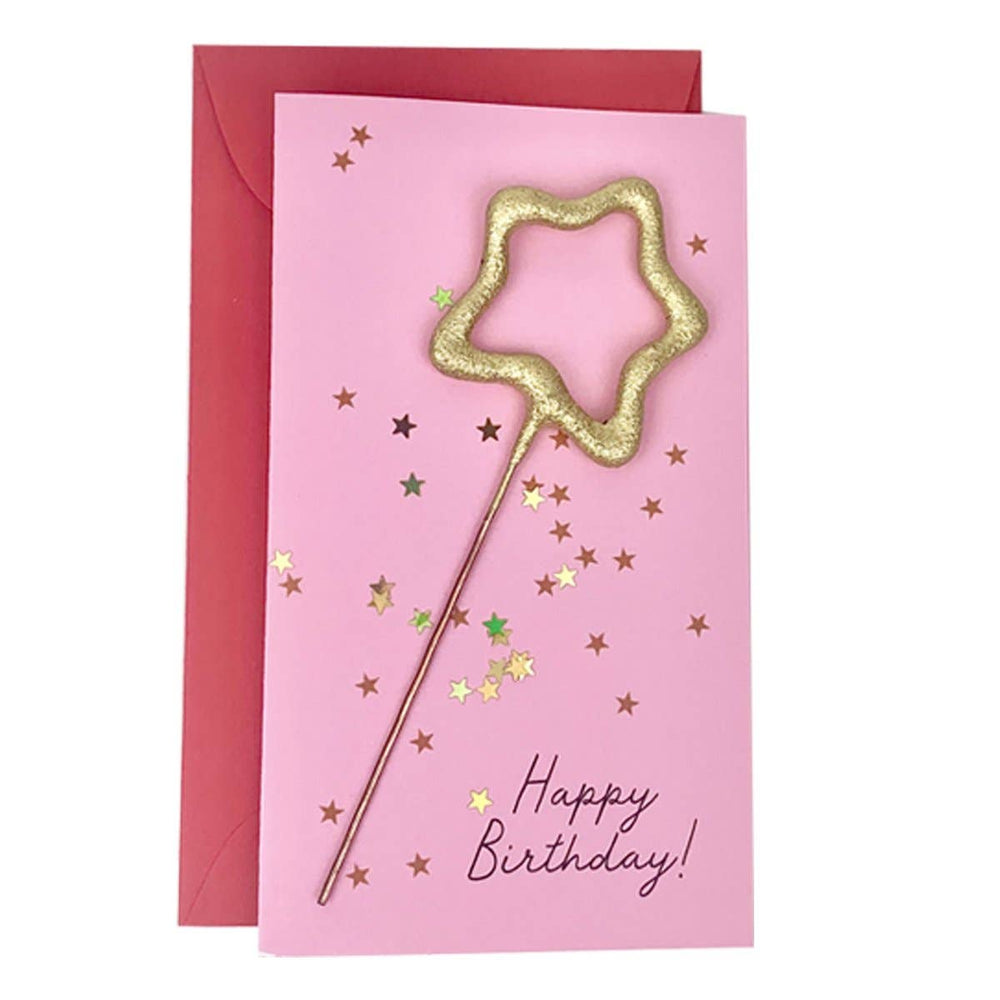 
                      
                        Mini 4" Star Sparkler Card w/ Confetti - "Happy Birthday!"
                      
                    