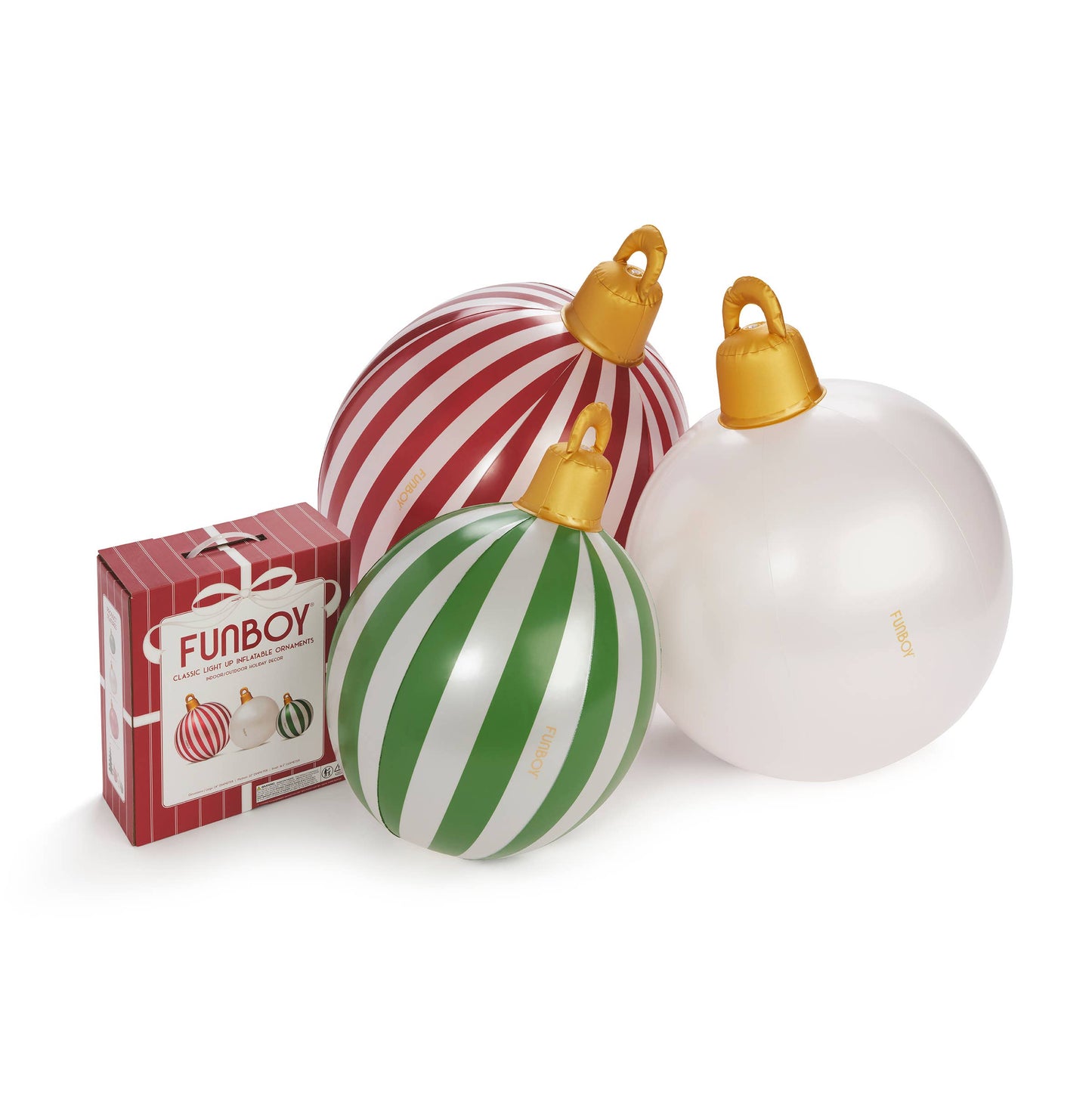 Light Up Christmas Ornament Holiday Balls - 3 Pack