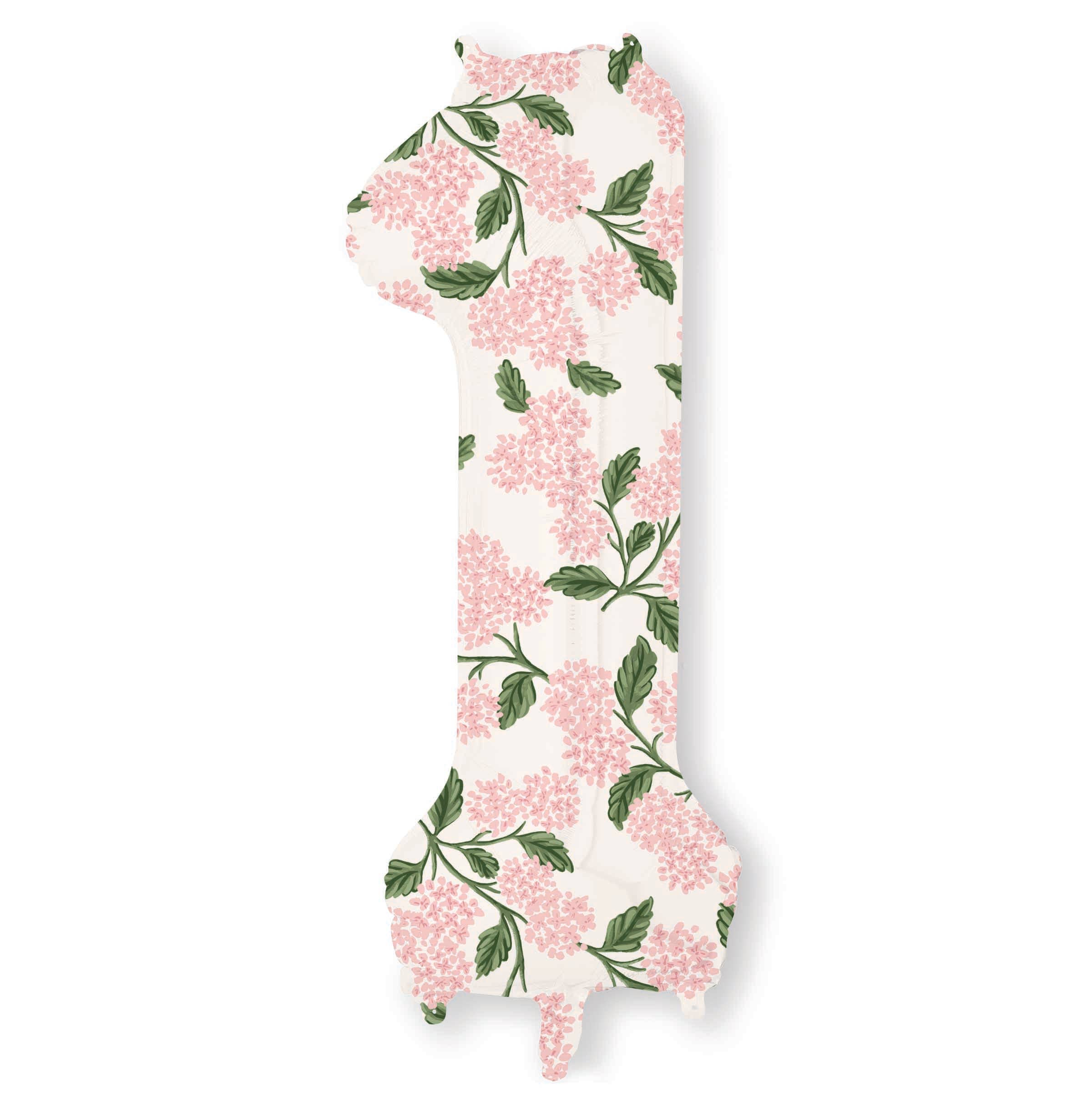 Pink Hydrangea Numbered Foil Balloon: 4 – Jubilee Balloon Co.