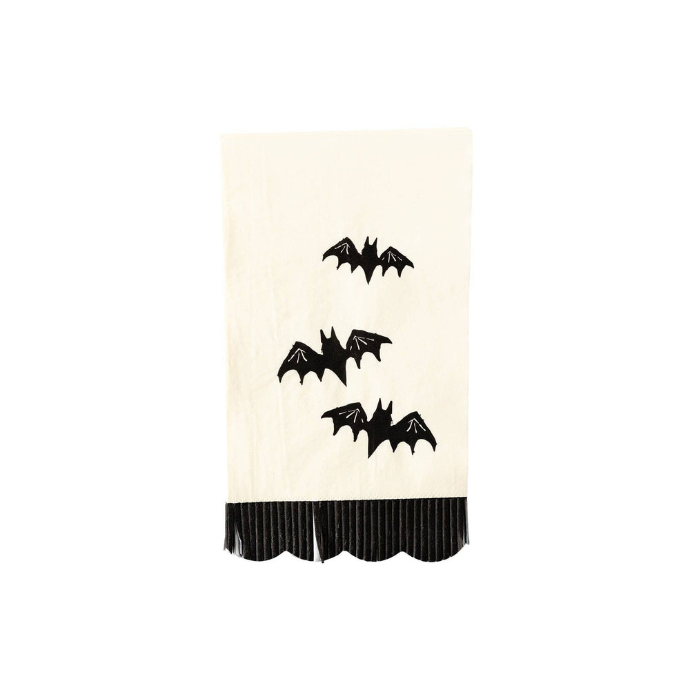 Bats Fringe Scallop Dinner Napkin