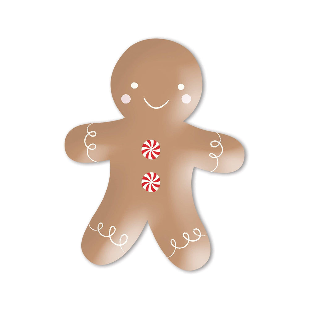 Gingerbread Man Shaped Paper Plate