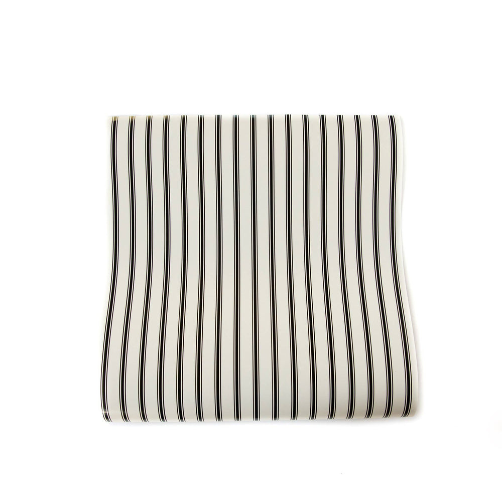 Cream with Black Stripe Table Runner