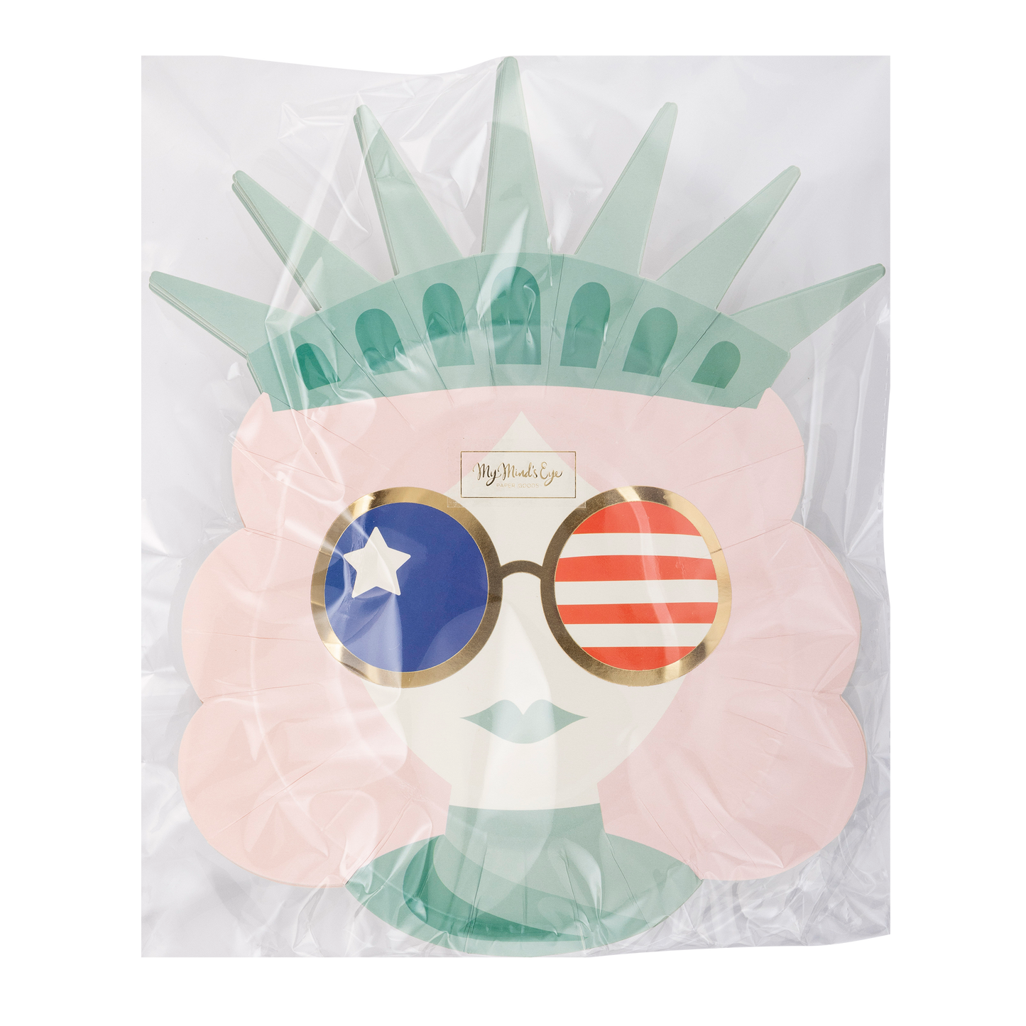 Lady Liberty Sunnies Shaped Paper Plate