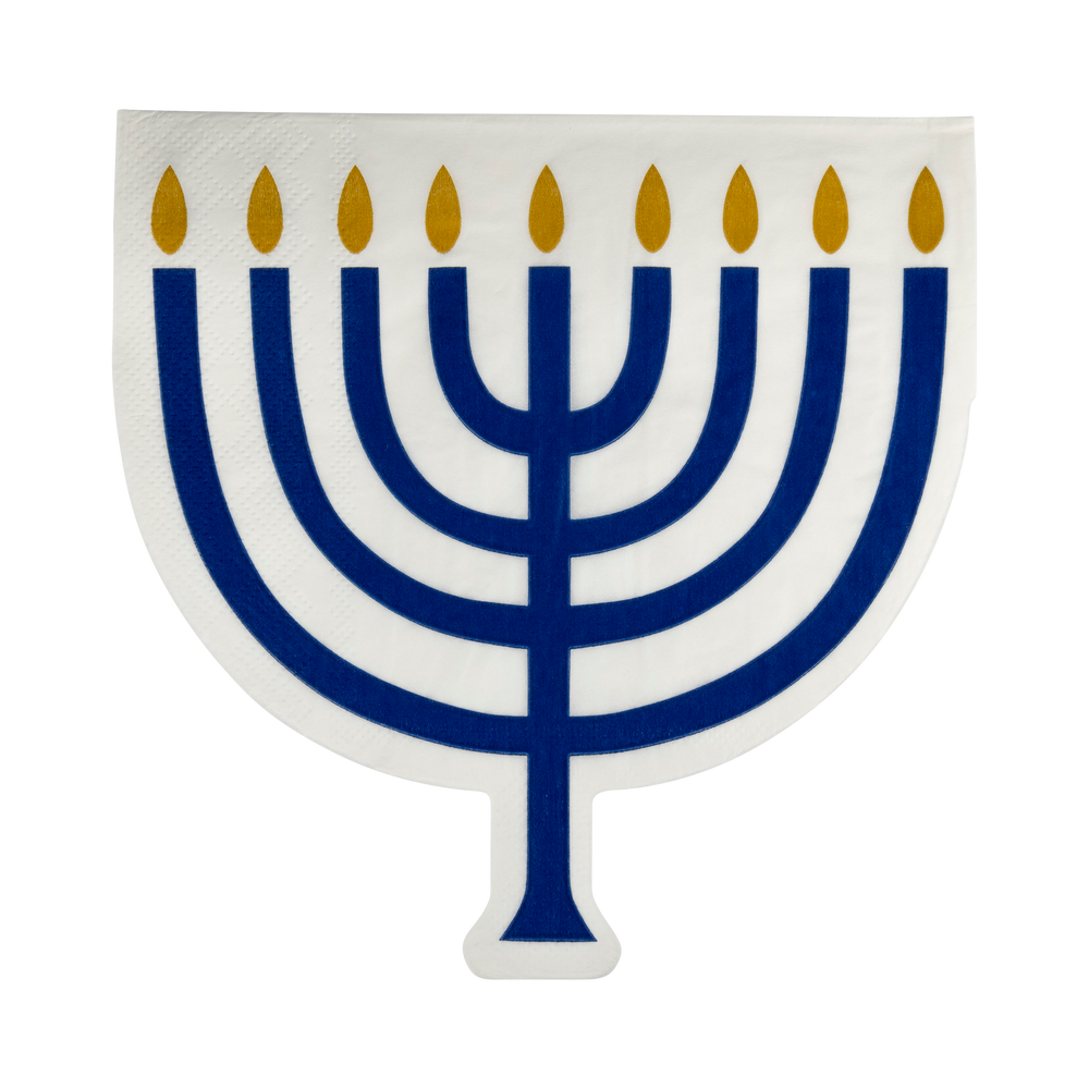 Shaped Menorah Luncheon Napkin