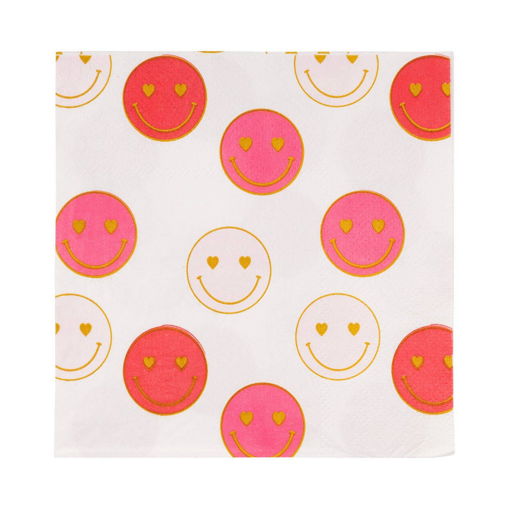 PLNP719 - Foil Smiley Cocktail Napkin