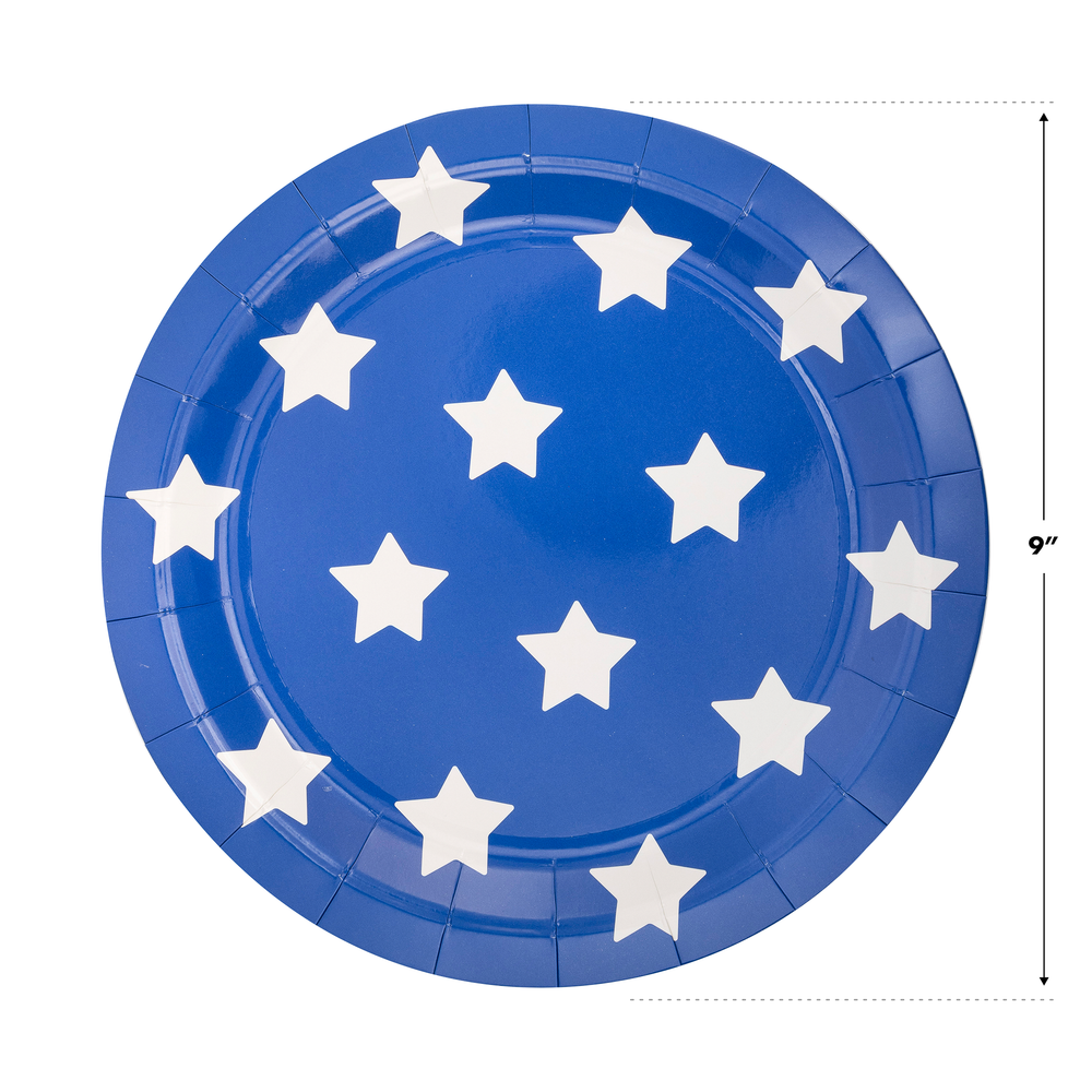 
                      
                        Lady Liberty Blue Stars Paper Plate
                      
                    