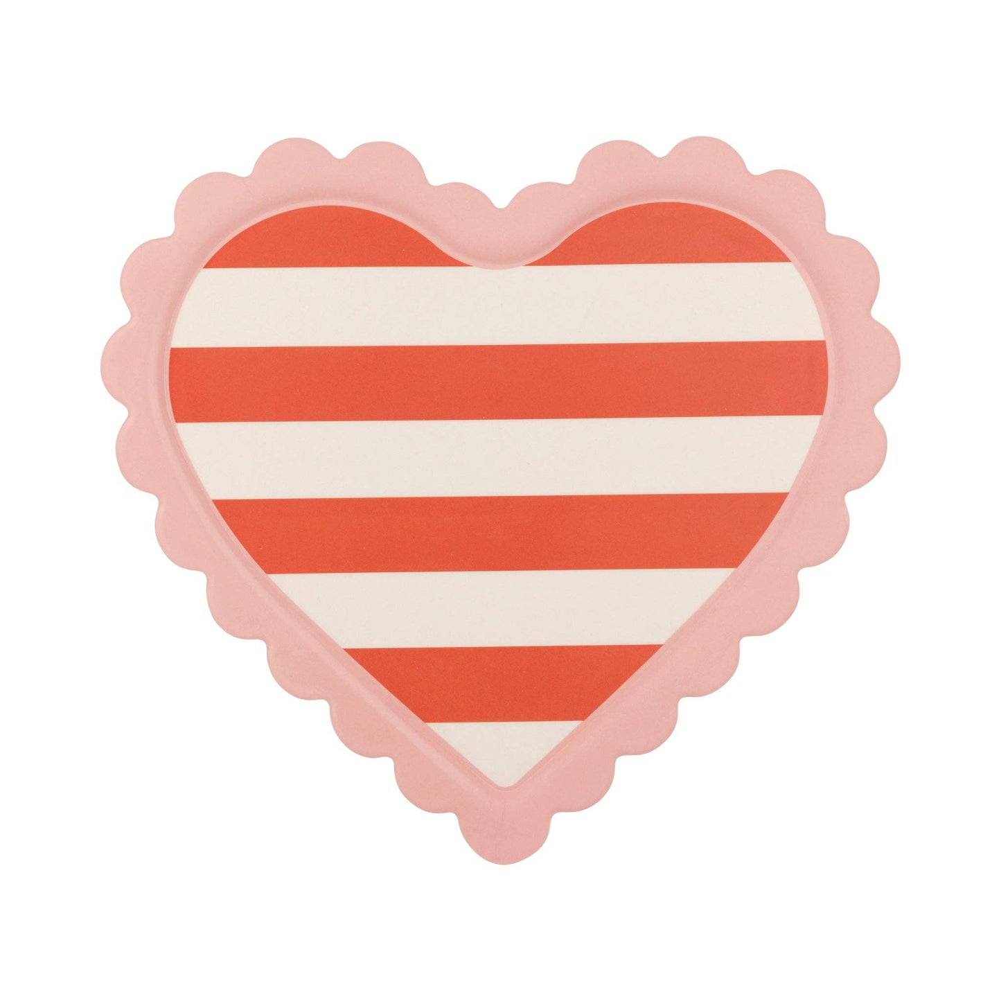 VAL1120 - Scalloped Striped Heart Tray