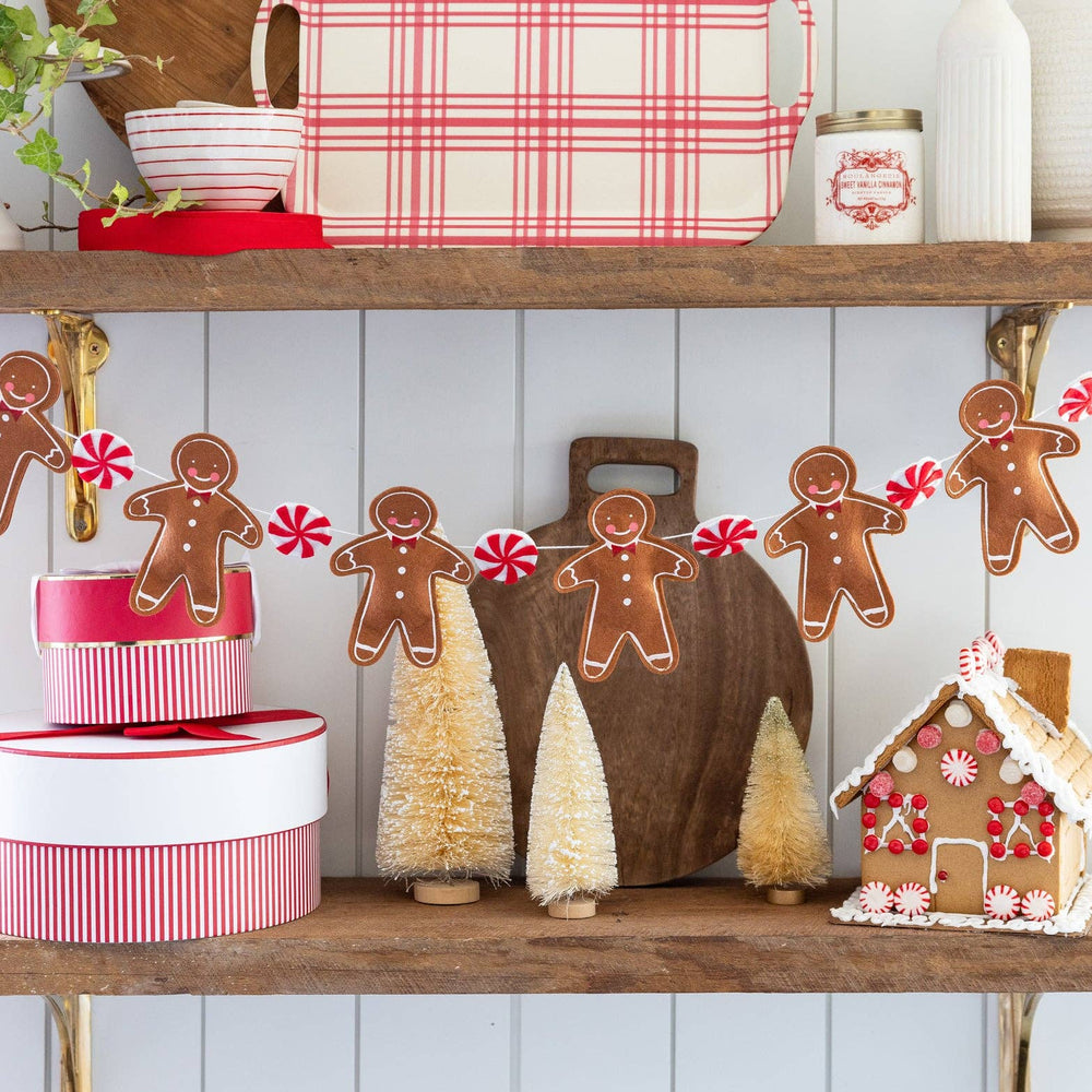 Puffy Felt Gingerbread and Candy Banner