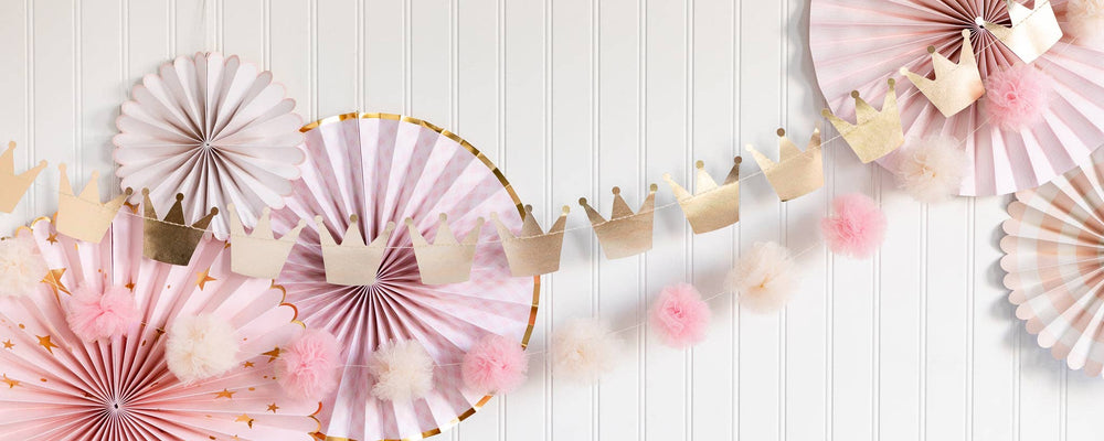 
                      
                        Princess Crowns and Pom Pom Tulle Banner Set
                      
                    