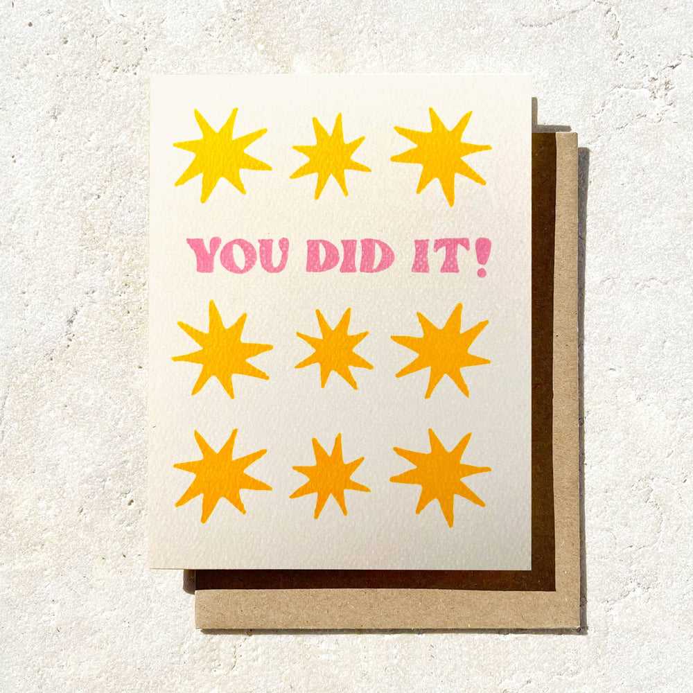 You did it! - Grad card, congratulations card