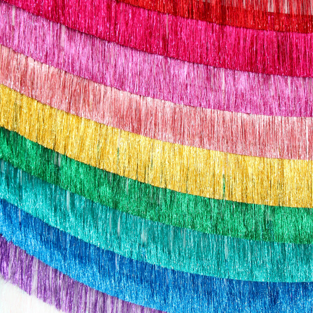 Red Tinsel Fringe garland