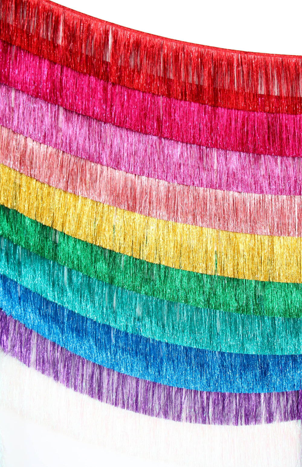 Red Tinsel Fringe garland