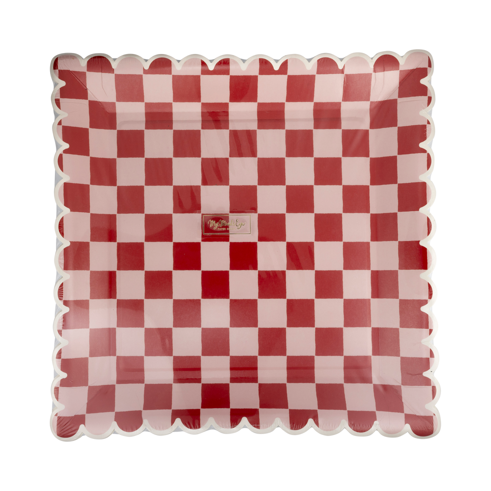 
                      
                        Pink and Red Checked Paper Plates
                      
                    