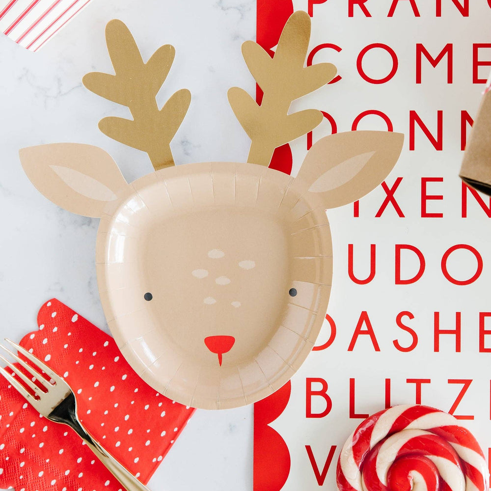 Dear Rudolph Reindeer Plate