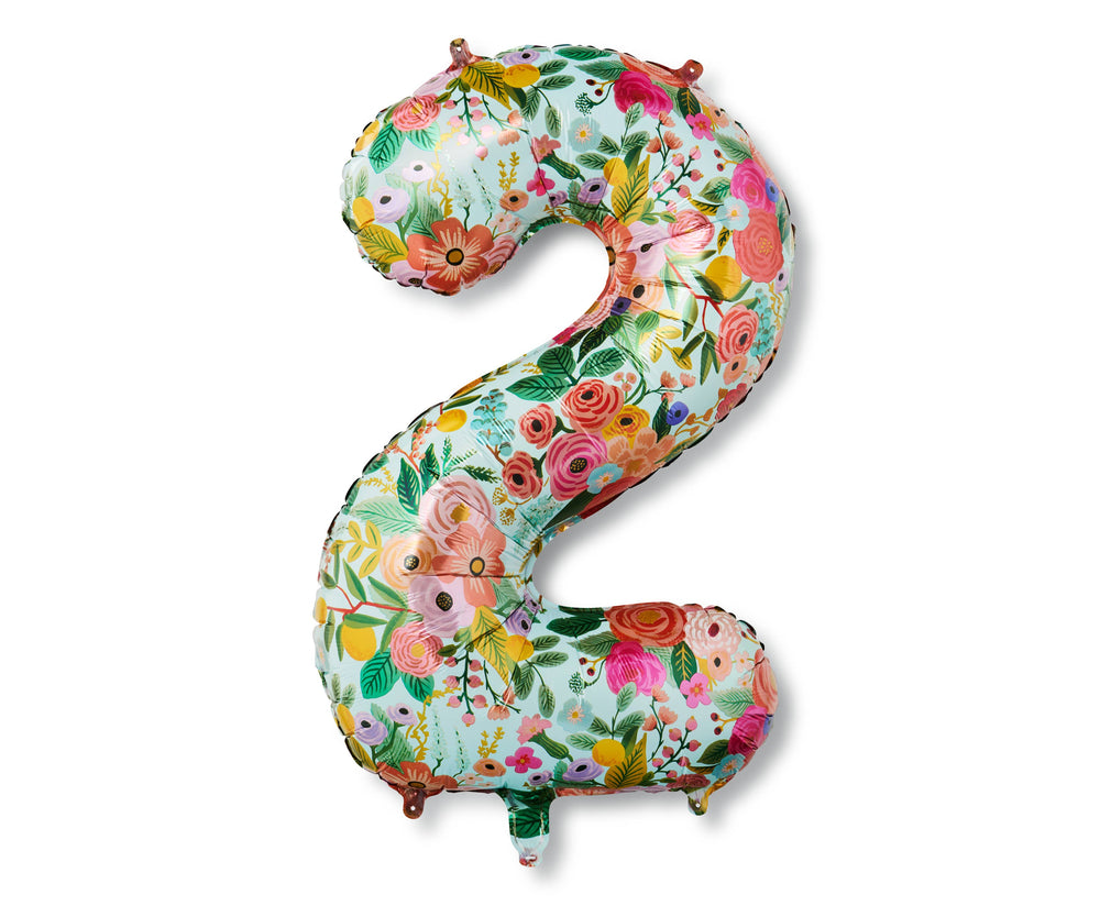 Garden Party Numbered Foil Balloon: 2