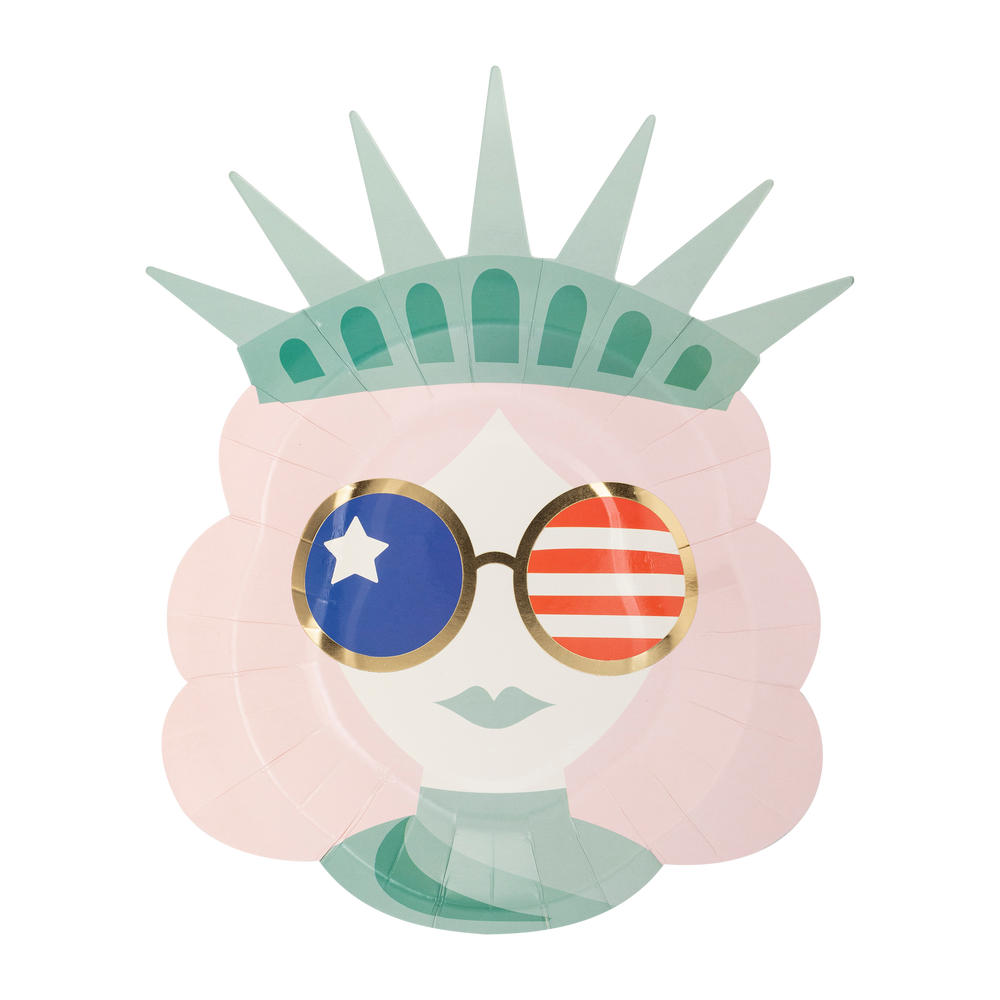 Lady Liberty Sunnies Shaped Paper Plate