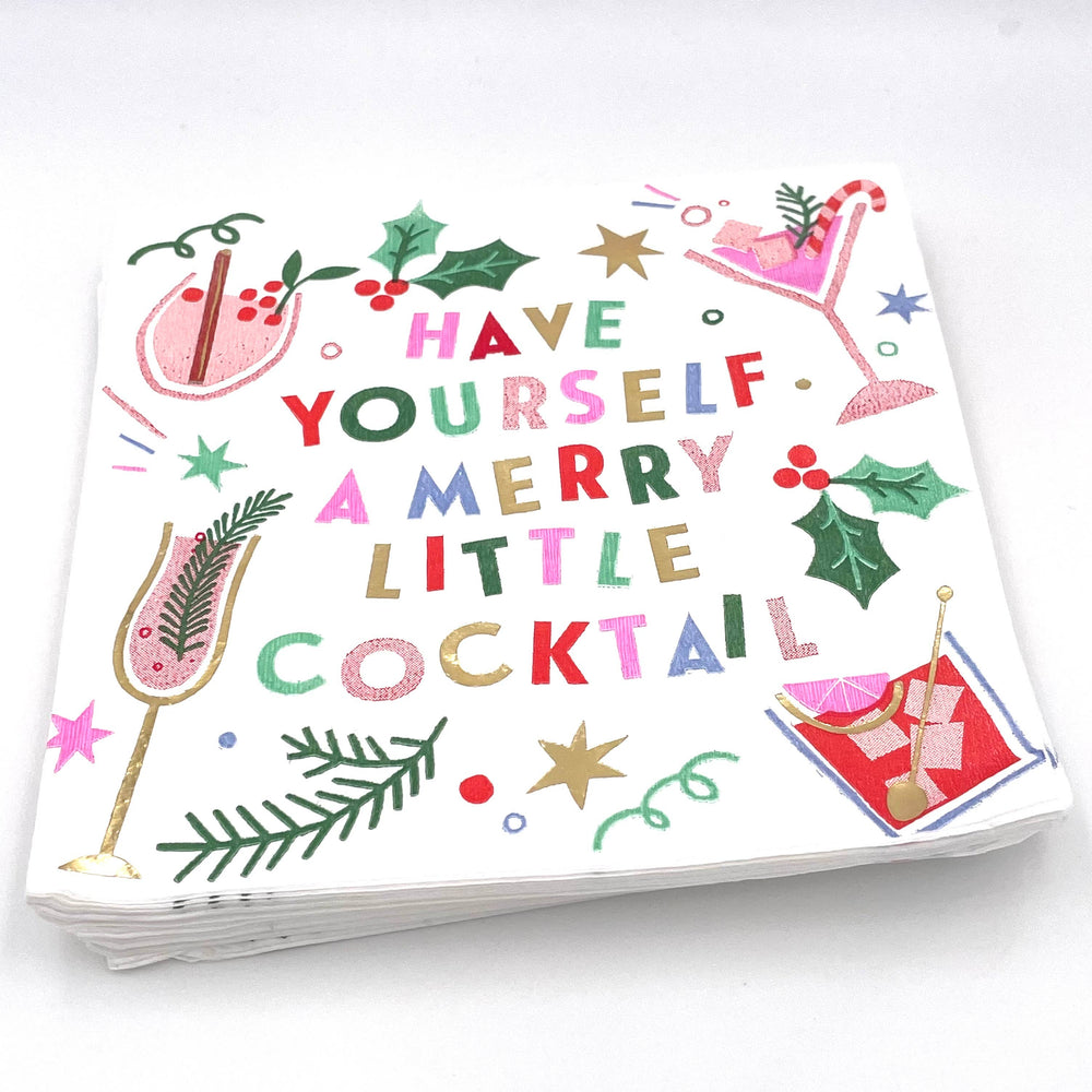 
                      
                        Christmas Napkins | Merry Little Cocktail - Foil - 20ct
                      
                    