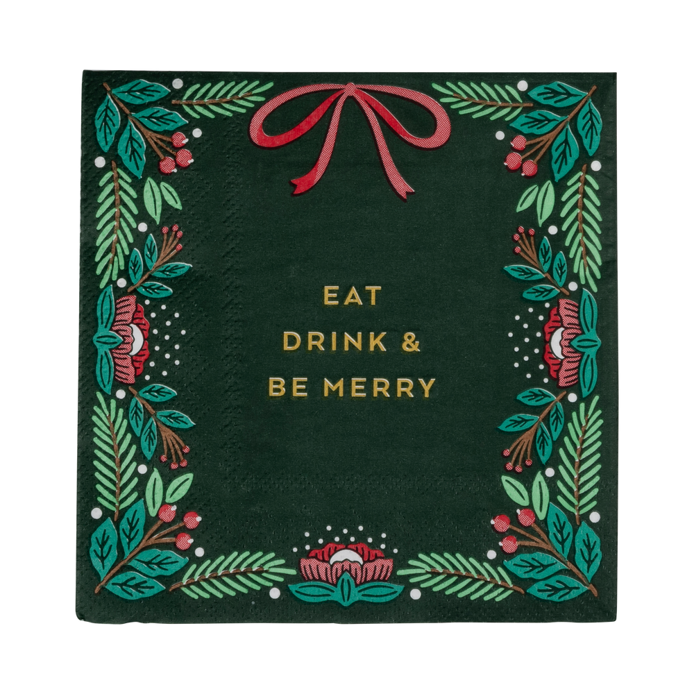 
                      
                        Eat Drink & Be Merry Cocktail Napkin
                      
                    