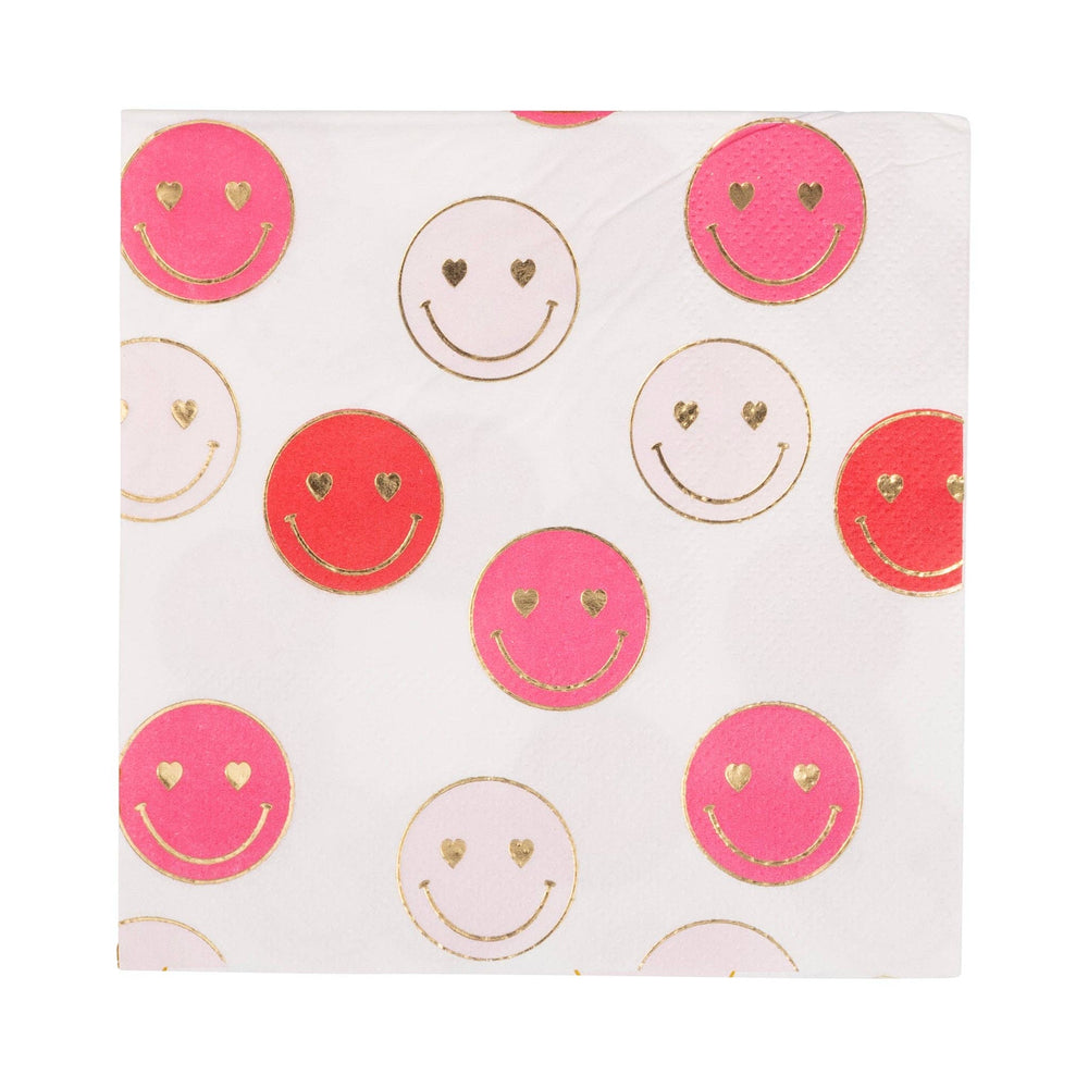 PLNP719 - Foil Smiley Cocktail Napkin