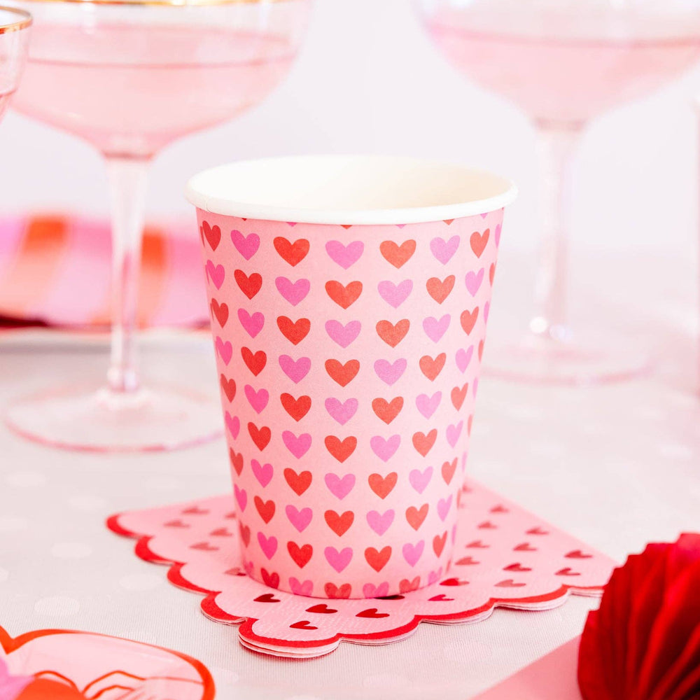 VAL1138 - Scalloped Hearts Cocktail Napkin