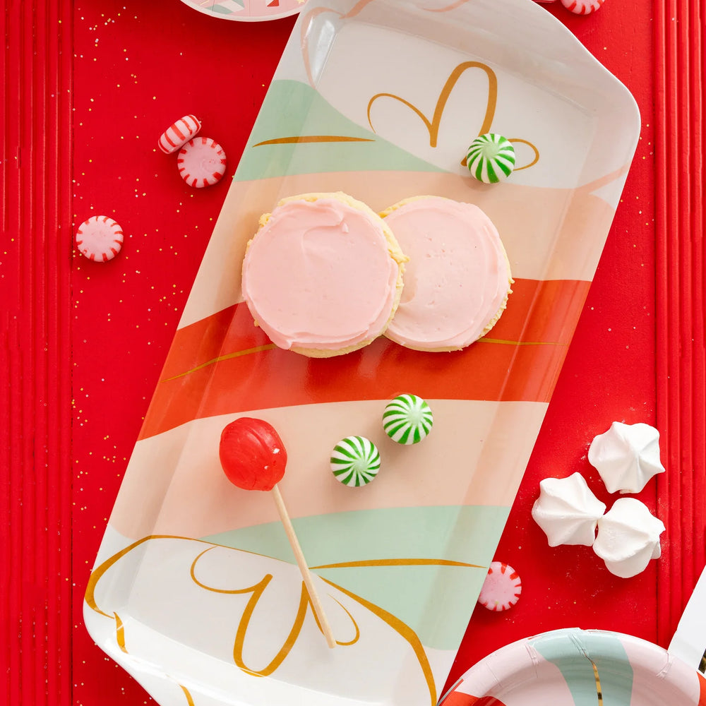 Candy Cane Lane Bamboo Tray