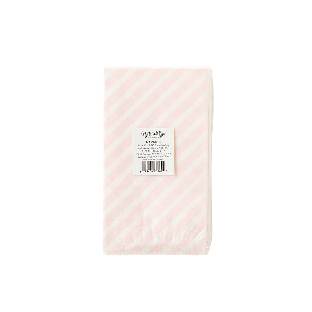 
                      
                        Gingerbread Pink Stripe Paper Dinner Napkin
                      
                    