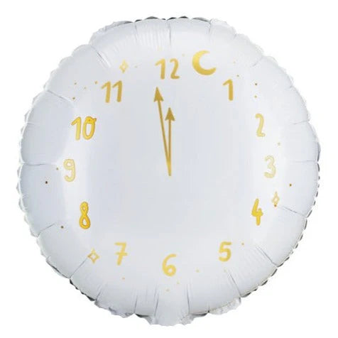 White Clock Foil Midnight