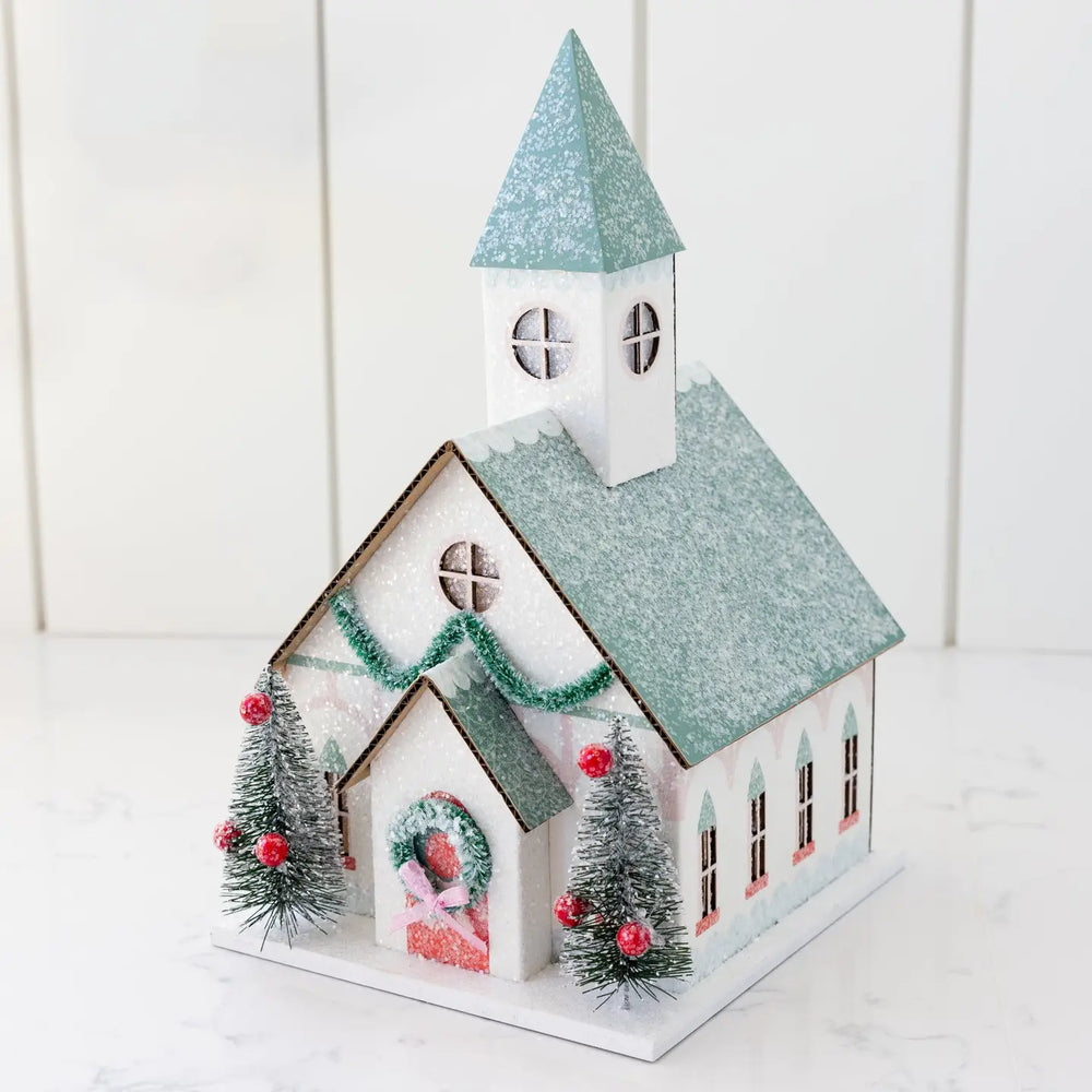 Christmas Village Paper Church