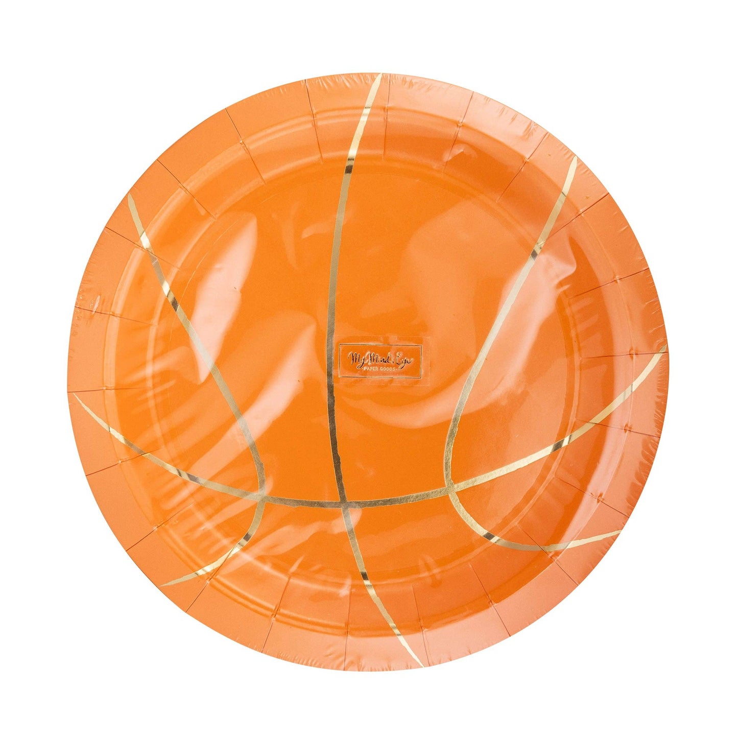 9" Basketball Paper Plate