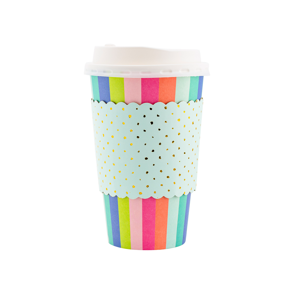 Primary Stripes To Go Cups