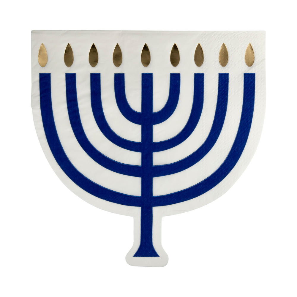 Shaped Menorah Luncheon Napkin