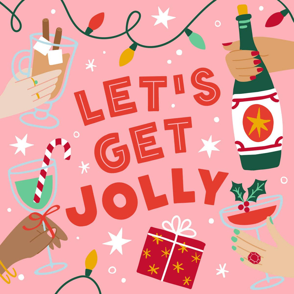 Holiday Cocktail Napkins | Let's Get Jolly - 20ct: Default Title