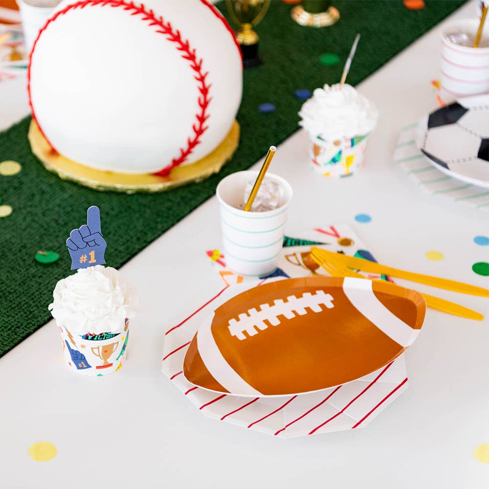 Good Sport Small Football Plates - 8 Pk.