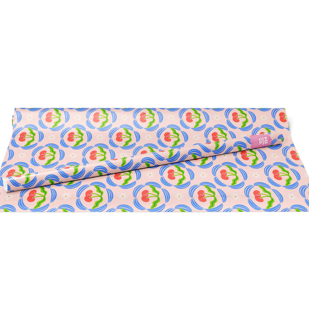 Cherry Frill Gift Wrap