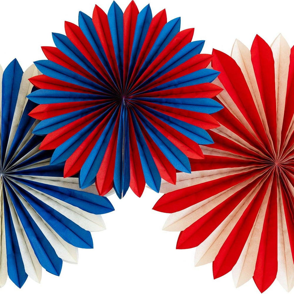 Multi Color Tissue Party Fans