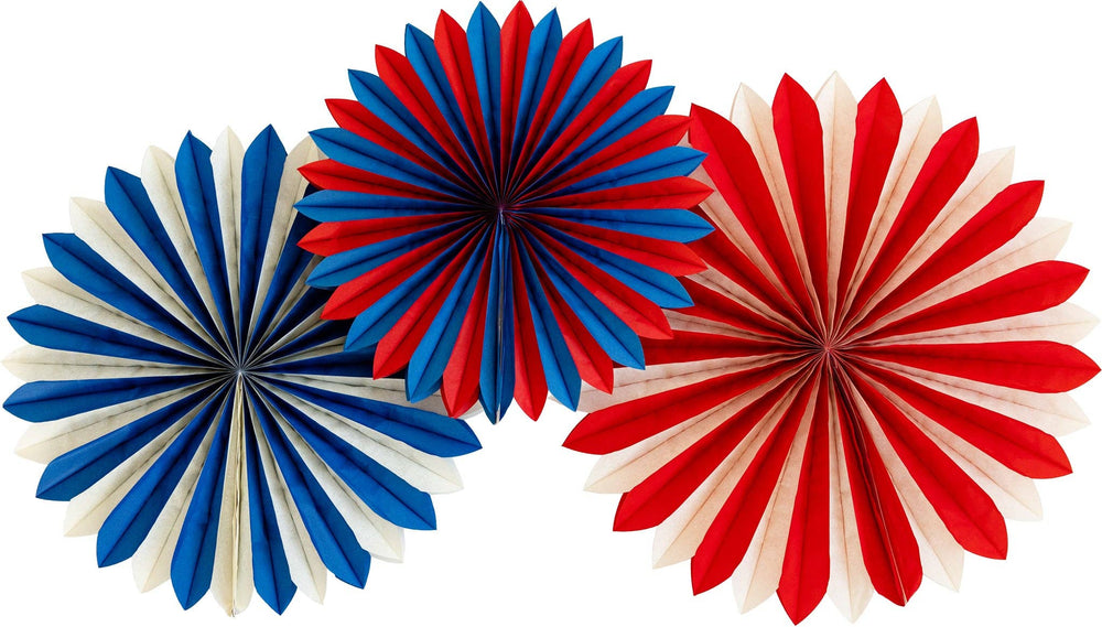 Multi Color Tissue Party Fans